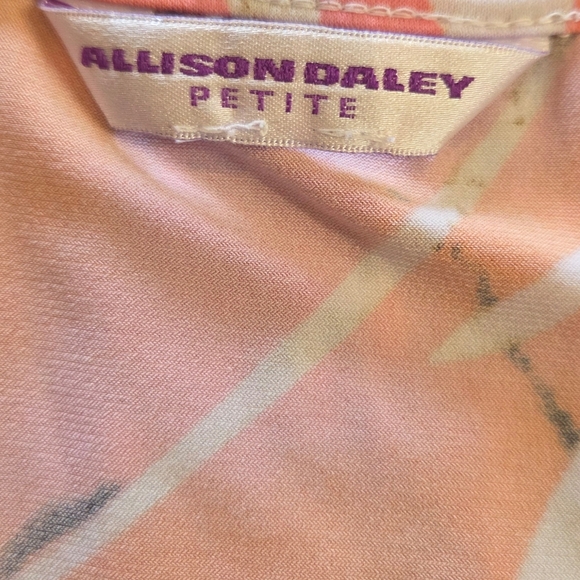 Allison Daley Pink and Brown Floral Blouse - Picture 6 of 6